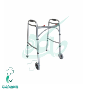 واکر چرخ دار تاشو پین قرمز